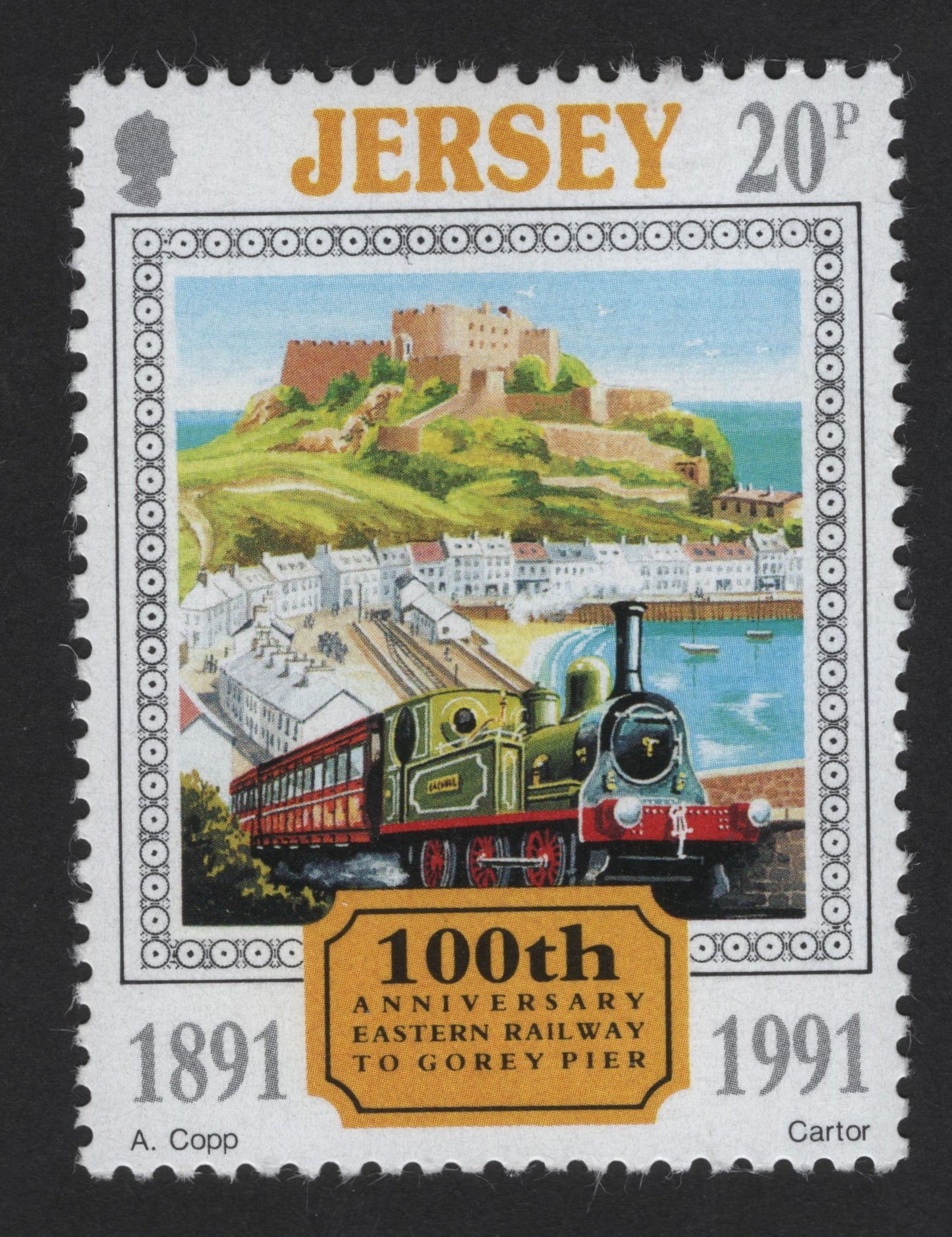 SCG13858 - Jersey 1991 – 100th Anniversary Eastern Railway to Gorey Pier Stamp