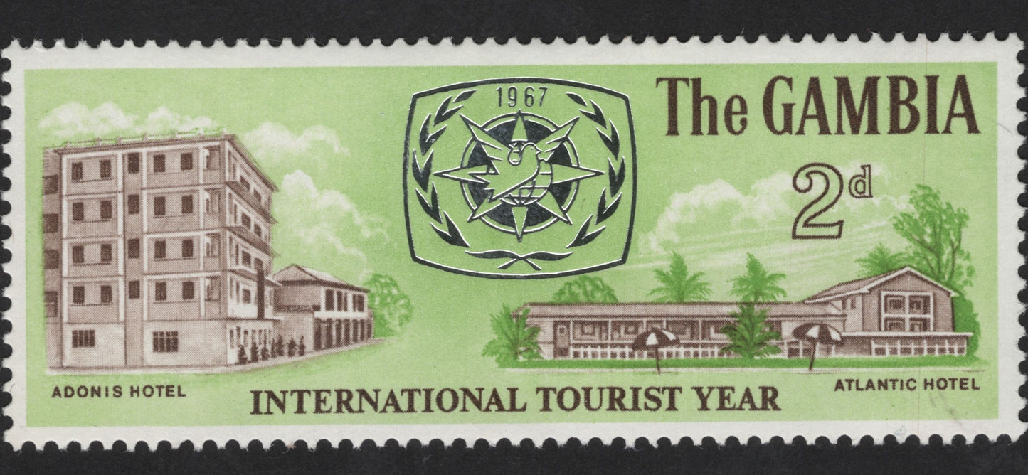 SCG13872 - Gambia 1967 International Tourist Year – Adonis & Atlantic Hotels (2d)