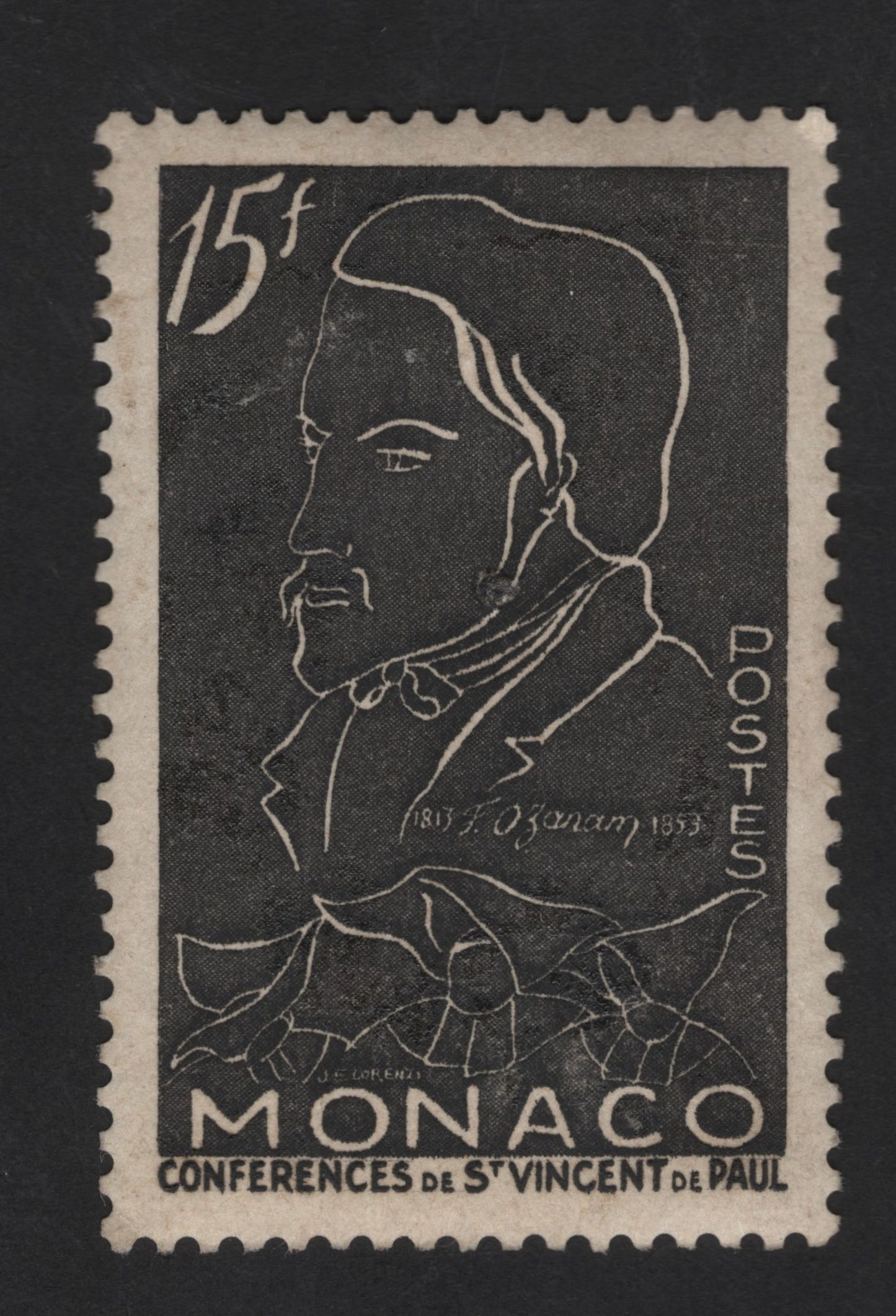 SCG13891 - Monaco 15f St. Vincent de Paul Charity Issue (c. 1940s–1950s)