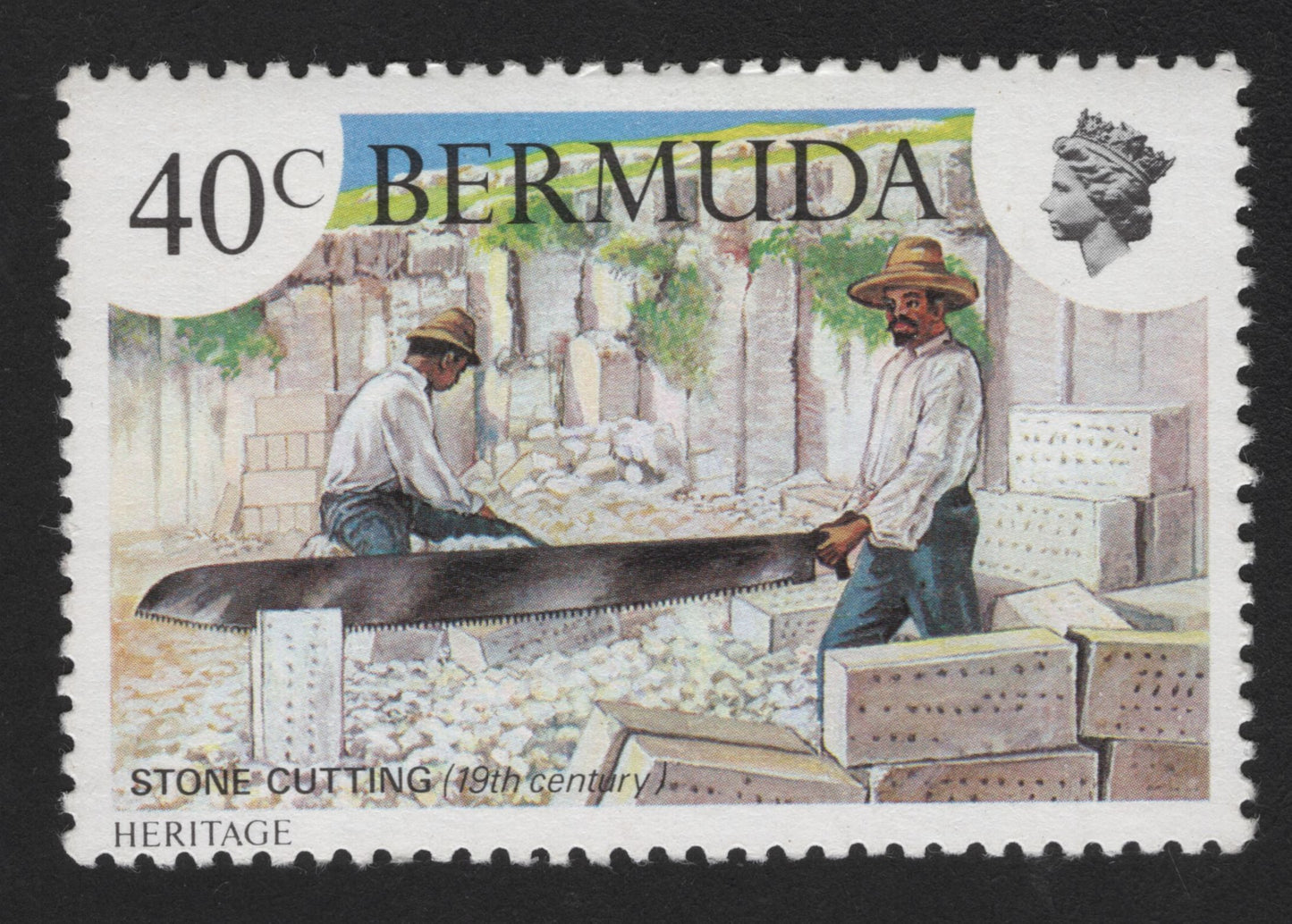 SCG13942 - Bermuda – Stone Cutting Heritage (19th Century) (40c)
