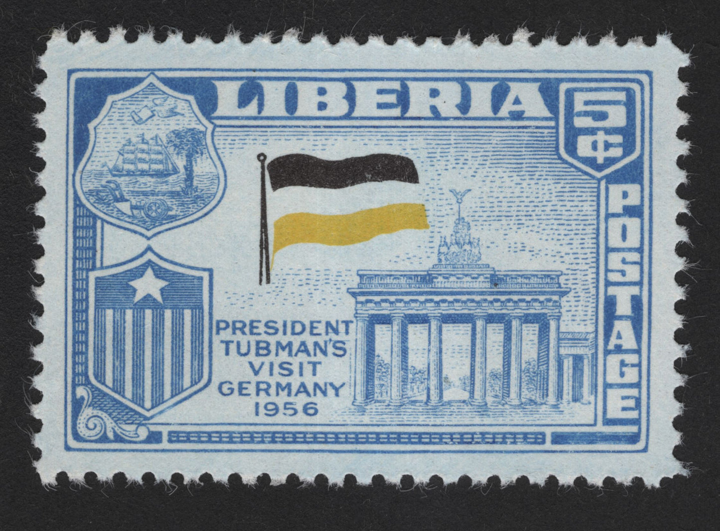 SCG13943 - Liberia 1956 – President Tubman’s Visit to Germany (5¢ Postage)