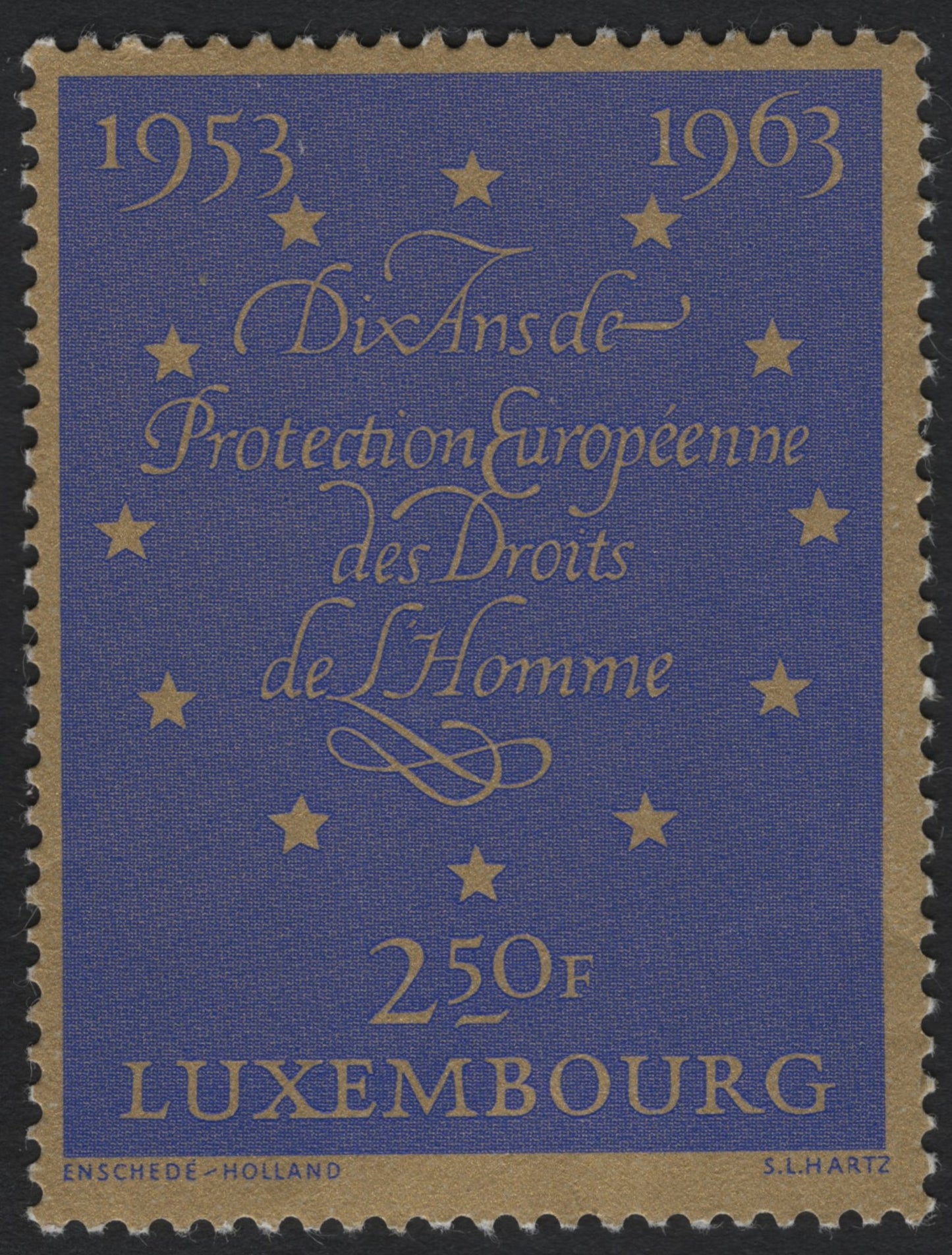 SCG7212 - Luxembourg 1963 – 10th Anniversary of the European Convention on Human Rights