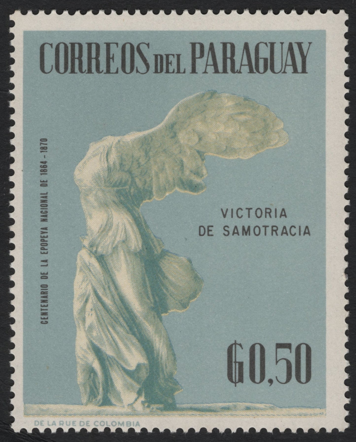 SCG7214 - Paraguay 1970 – “Victory of Samothrace” (Centenary of the National Epic)