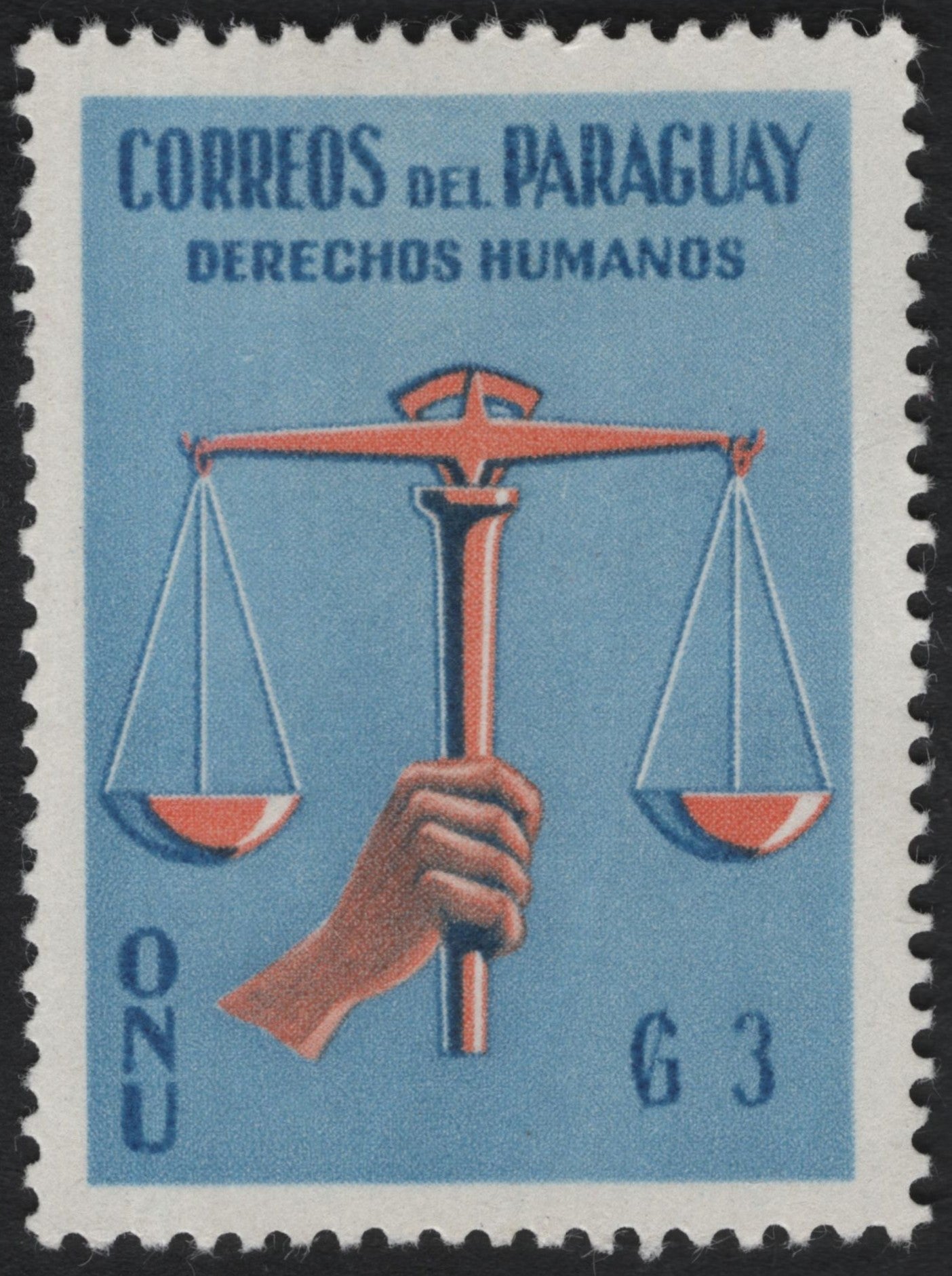 SCG7195 - Paraguay 1968 – Human Rights Stamp (ONU Issue)