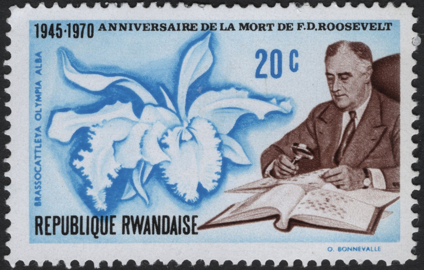 SCG7229 - Rwanda 1970 – 25th Anniversary of Franklin D. Roosevelt’s Death