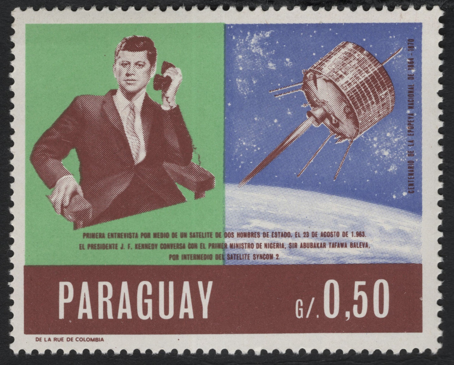 SCG7245 - Paraguay 1970 – John F. Kennedy and Syncom II Satellite