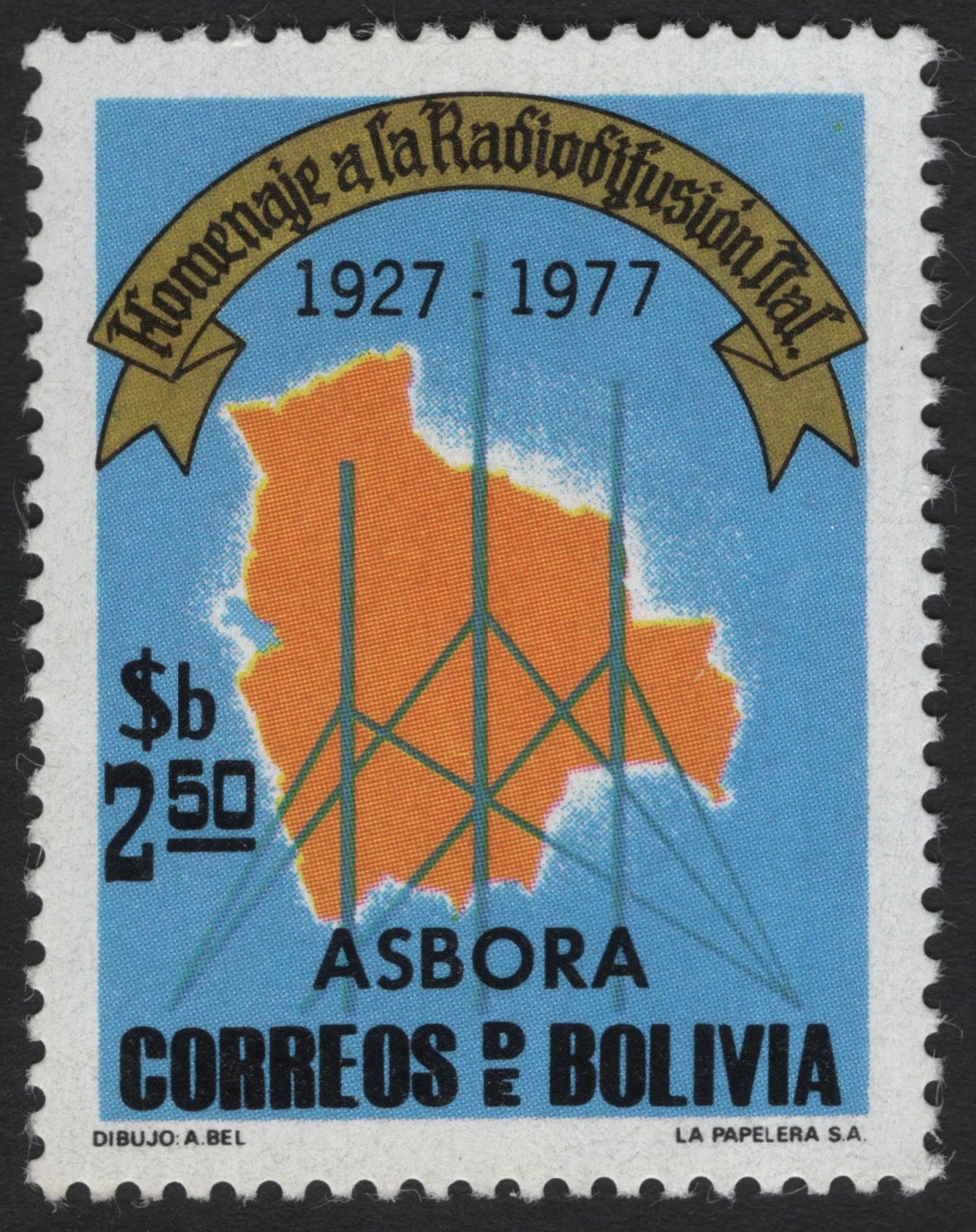 SCG7263 - Bolivia 1977 – 50th Anniversary of Radio Broadcasting