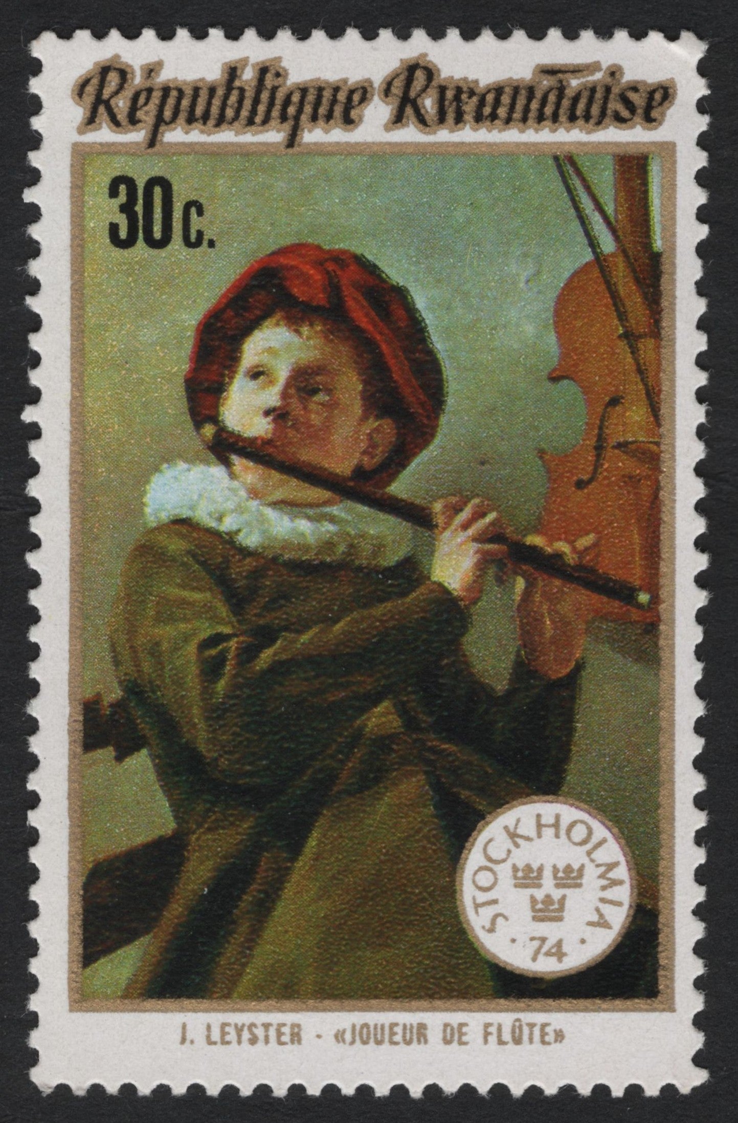 SCG7264 - Rwanda 1974 – “Joueur de Flûte” by Judith Leyster