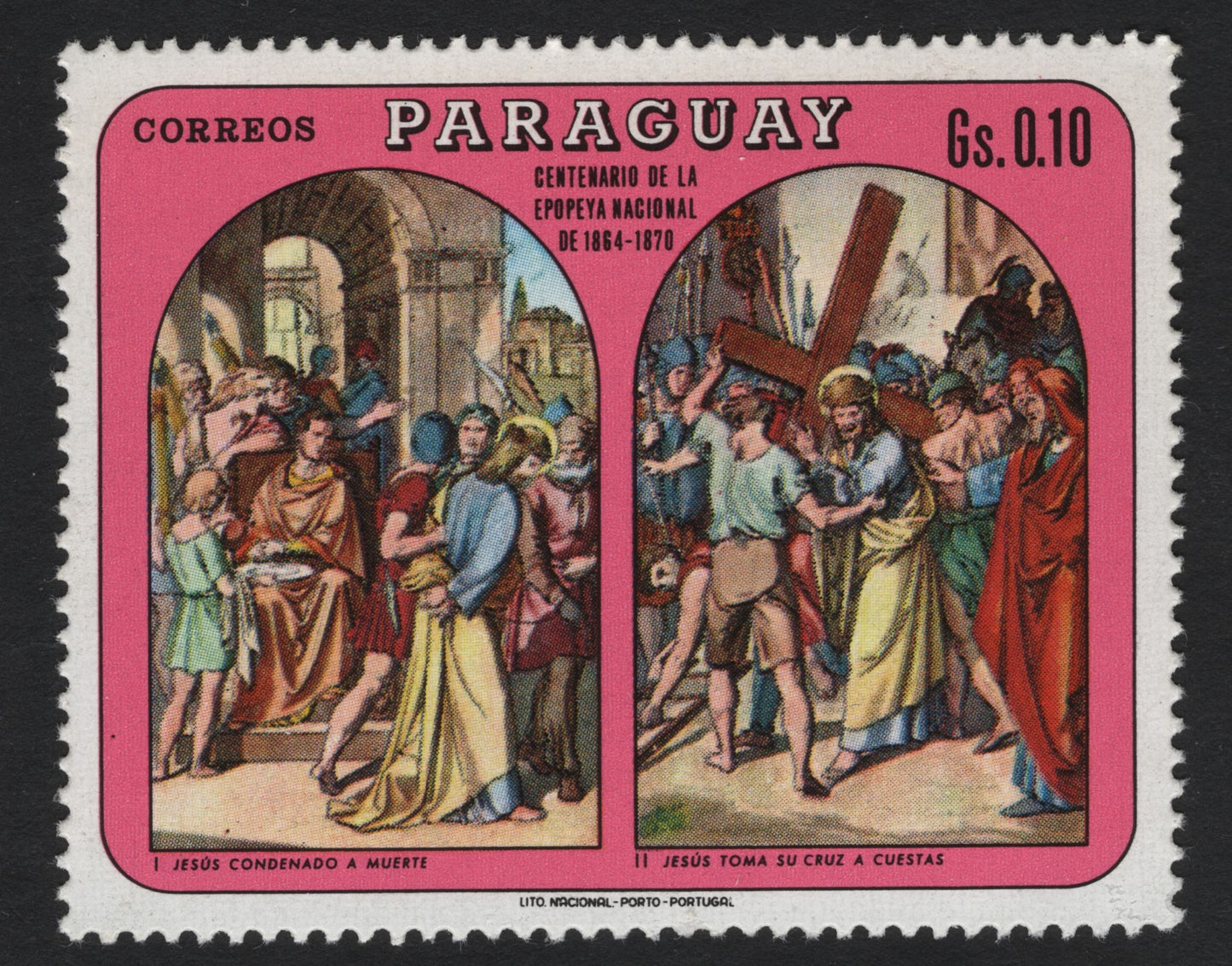 SCG7248 - Paraguay 1969 – Centenary of the National Epic (Passion of Christ Scenes)