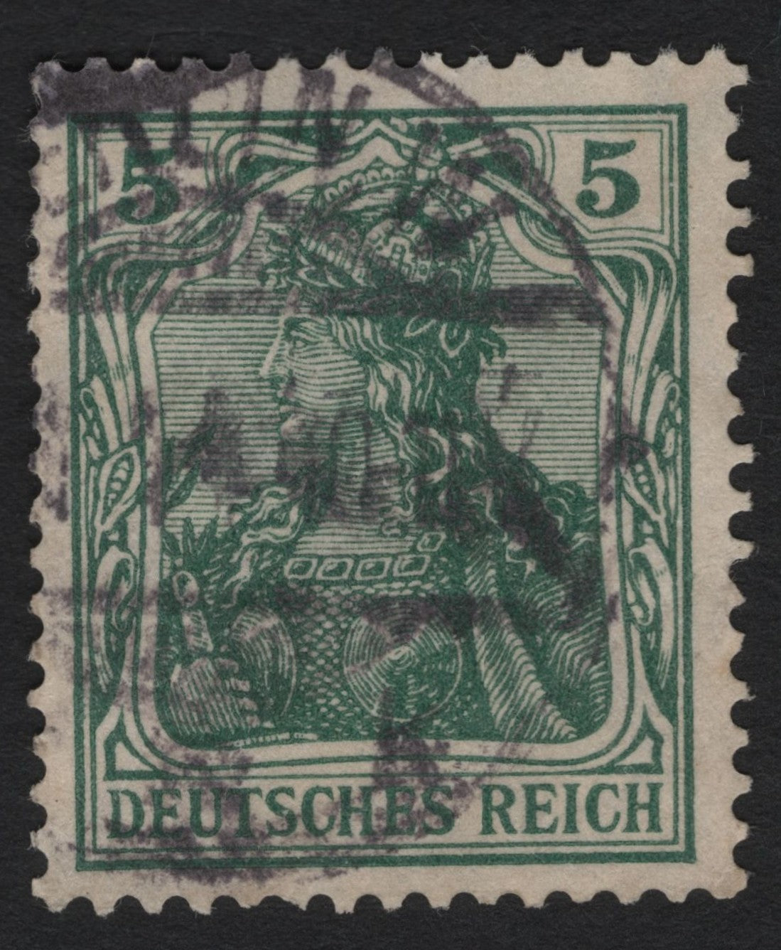 SCG7411 - Germany (Deutsches Reich) 1902 “Germania” 5 Pfennig Green