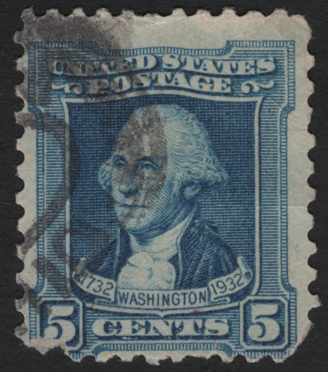 SCG7423 - United States 1932, George Washington Bicentennial (5¢ Blue)