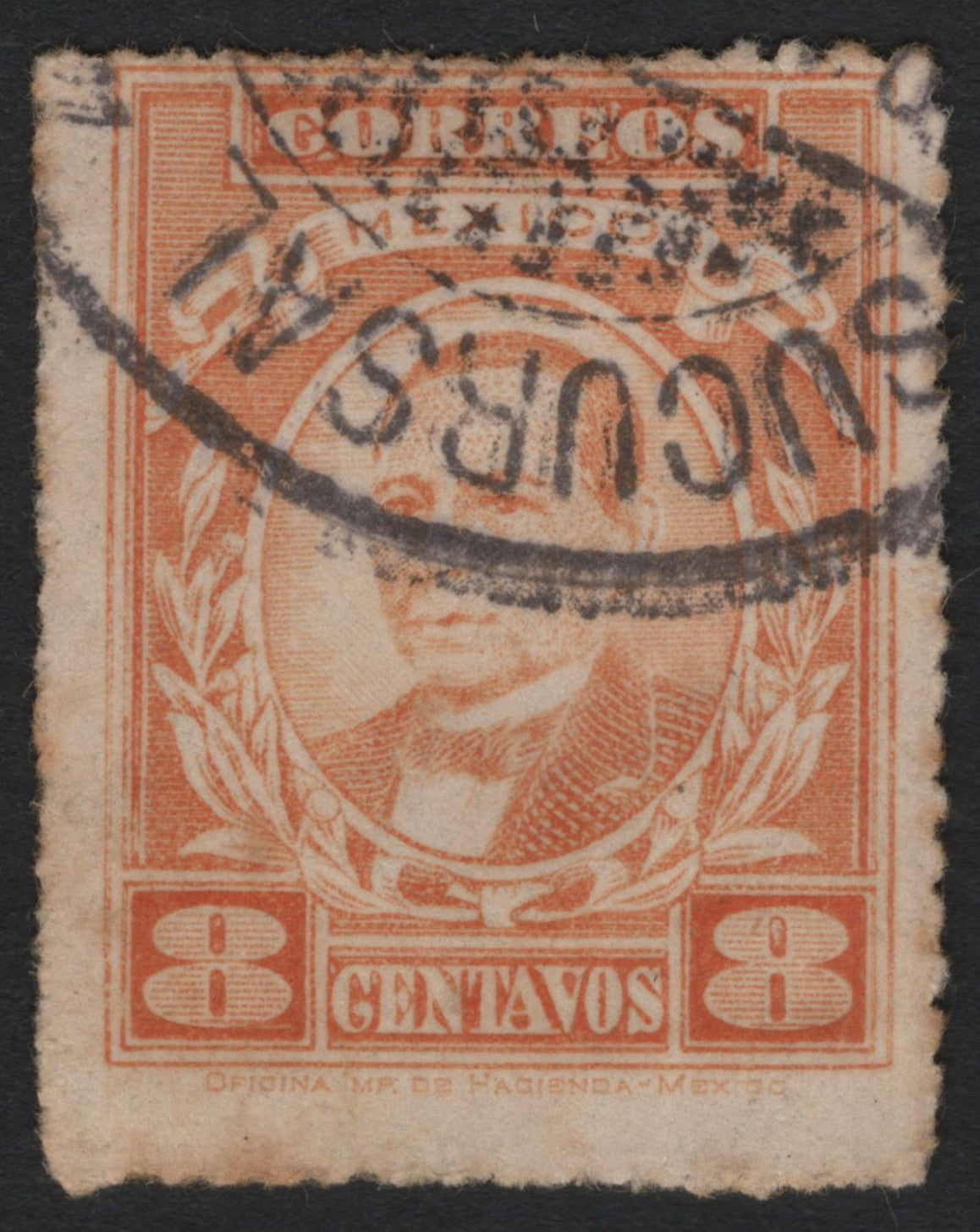 SCG7434 - Mexico 8 Centavos Orange — Benito Juárez Issue