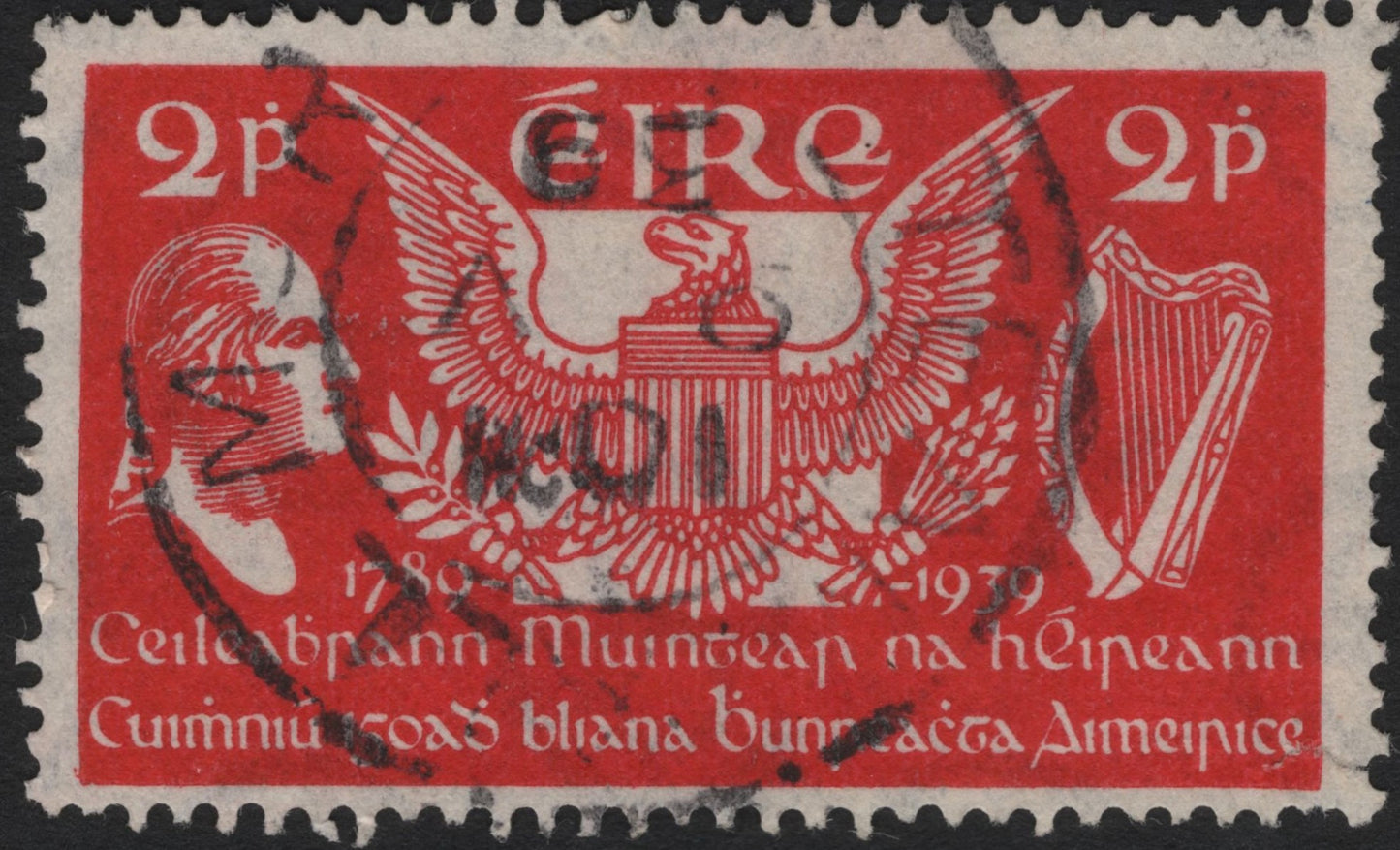 SCG7397 - Ireland 1939 “Irish in America Sesquicentennial” (2d Red)
