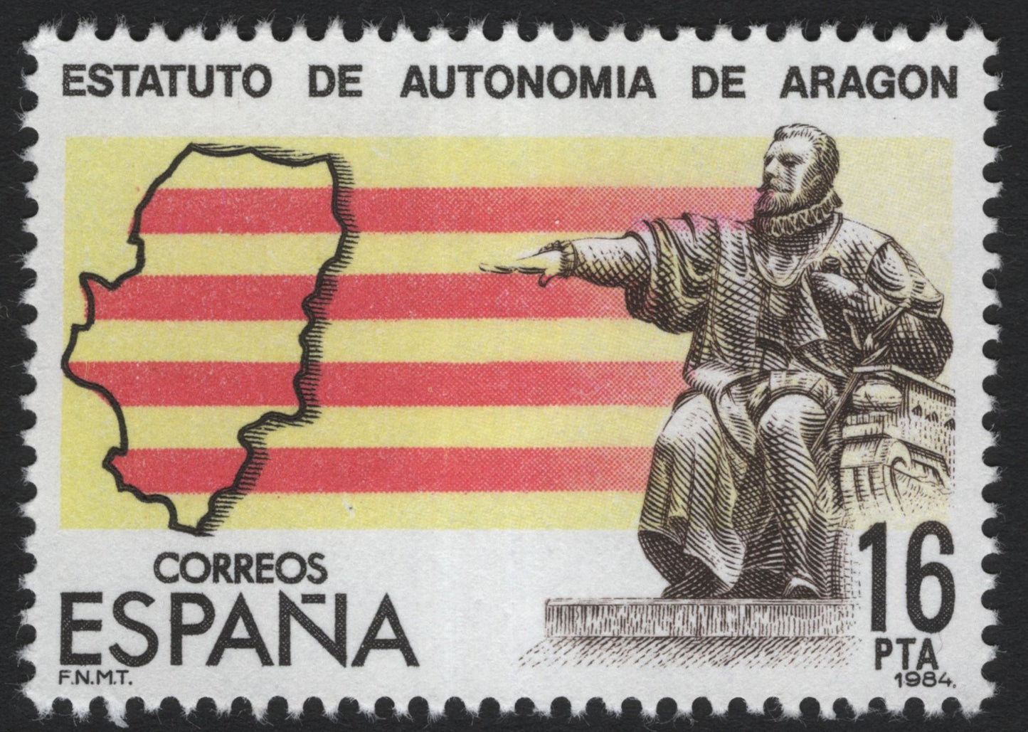 SCG6835 - Spain 1984 “Statute of Autonomy of Aragon” (Estatuto de Autonomía de Aragón)