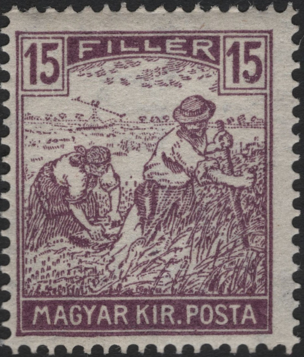 SCG10918 - Hungary – 15 Filler Harvesters (Magyar Kir. Posta) Definitive