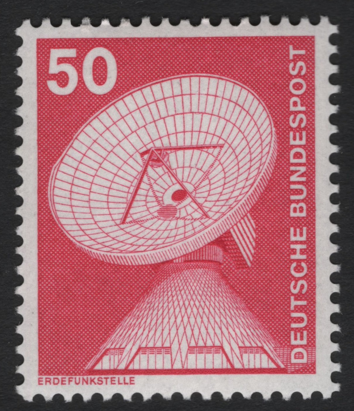 SCG10537 - Germany 1964 “Earth Radio Station” 50 Pf – Deutsche Bundespost (Erdefunkstelle)