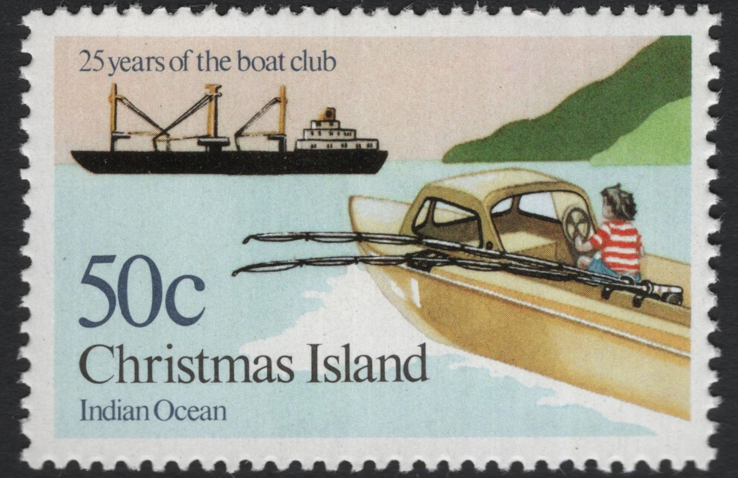 SCG10042 - Christmas Island 1980 – 25 Years of the Boat Club Set (2v), 50c & 75c