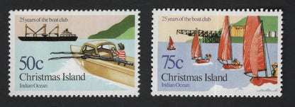 SCG10042 - Christmas Island 1980 – 25 Years of the Boat Club Set (2v), 50c & 75c