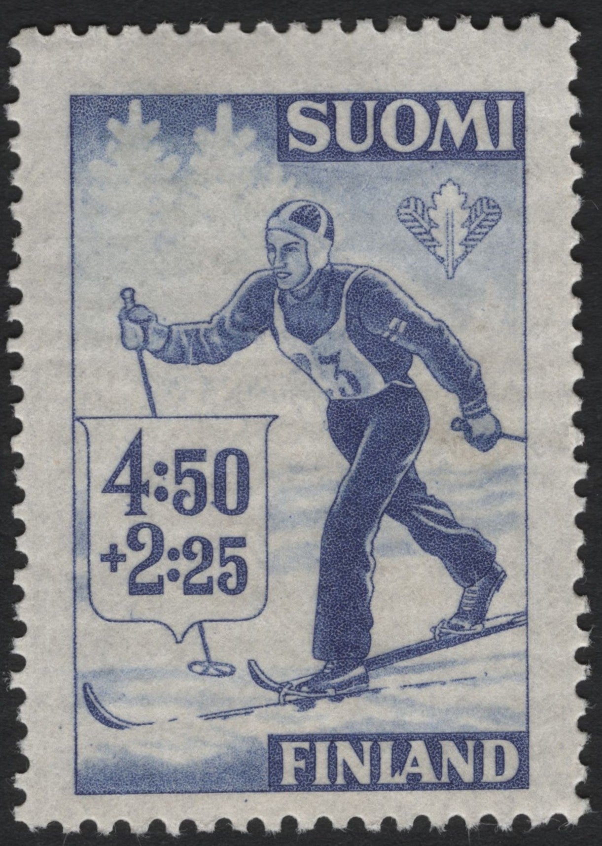 SCG6426 - Finland 1952 Cross-Country Skier Semi-Postal Stamp