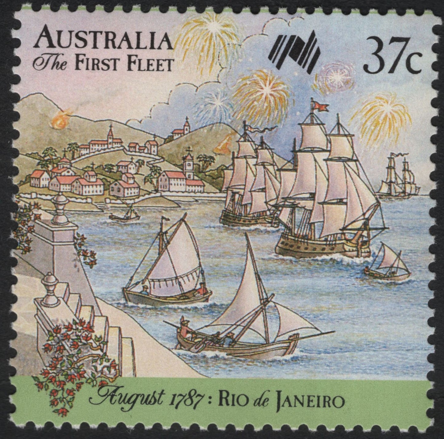 SCG10038 - Australia 1987 – The First Fleet: Rio de Janeiro Stopover (37c Set of 4)