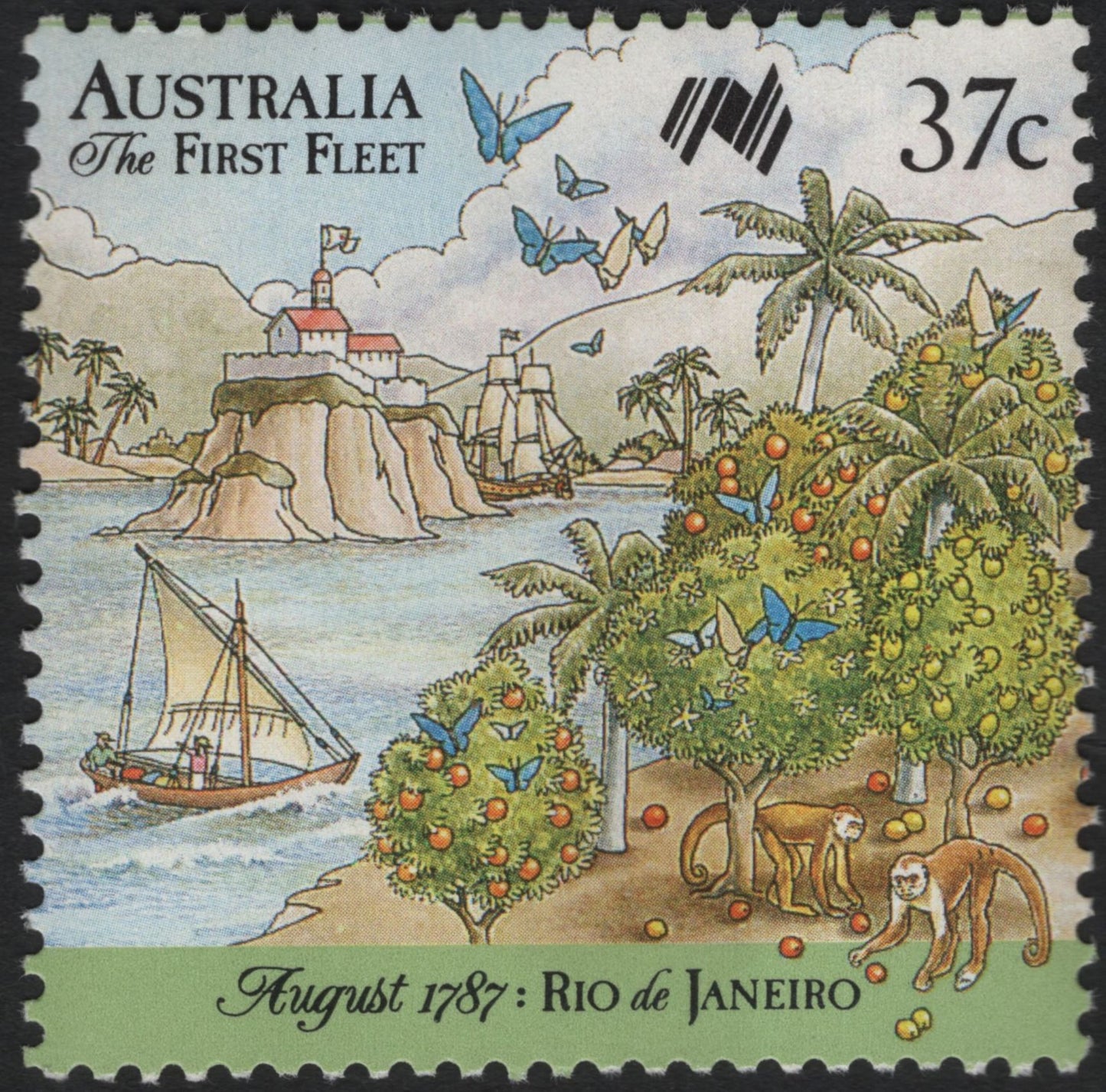 SCG10038 - Australia 1987 – The First Fleet: Rio de Janeiro Stopover (37c Set of 4)