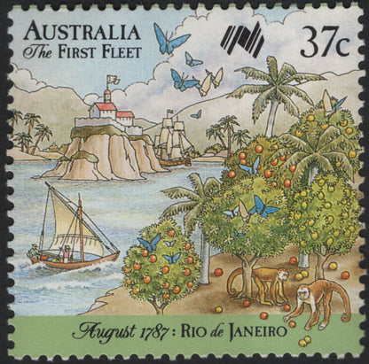 SCG10038 - Australia 1987 – The First Fleet: Rio de Janeiro Stopover (37c Set of 4)