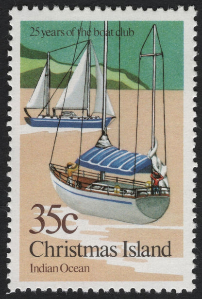 SCG10045 - Christmas Island 1977 – 25 Years of the Boat Club Sailing Commemorative Pair