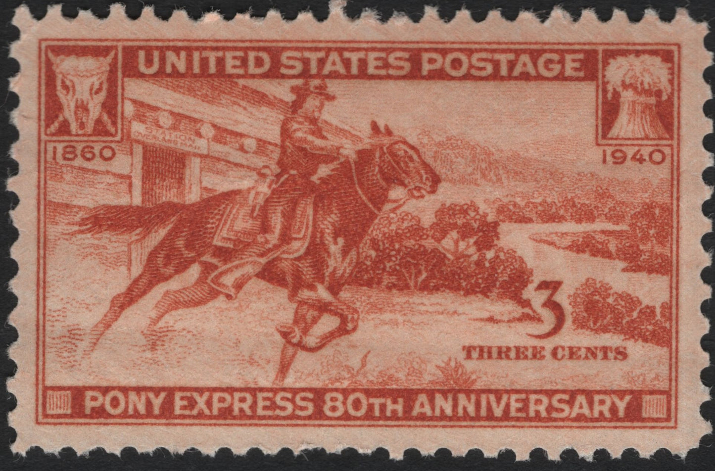 SCG10927 - United States 1940 – Pony Express 80th Anniversary (3¢) Commemorative Stamp