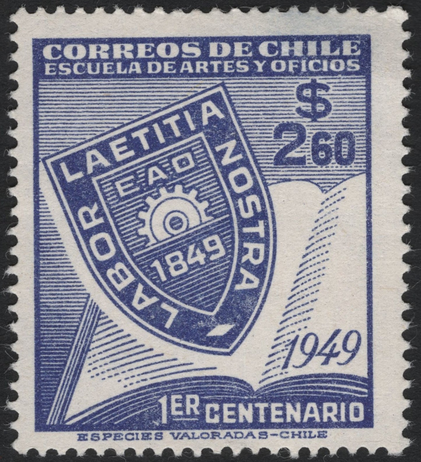 SCG6433 - Chile 1949 – Escuela de Artes y Oficios Centenary