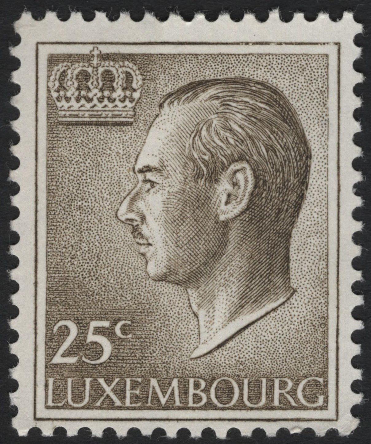 SCG10531 - Luxembourg – 25c Grand Duke Jean Definitive (Brown), c.1961