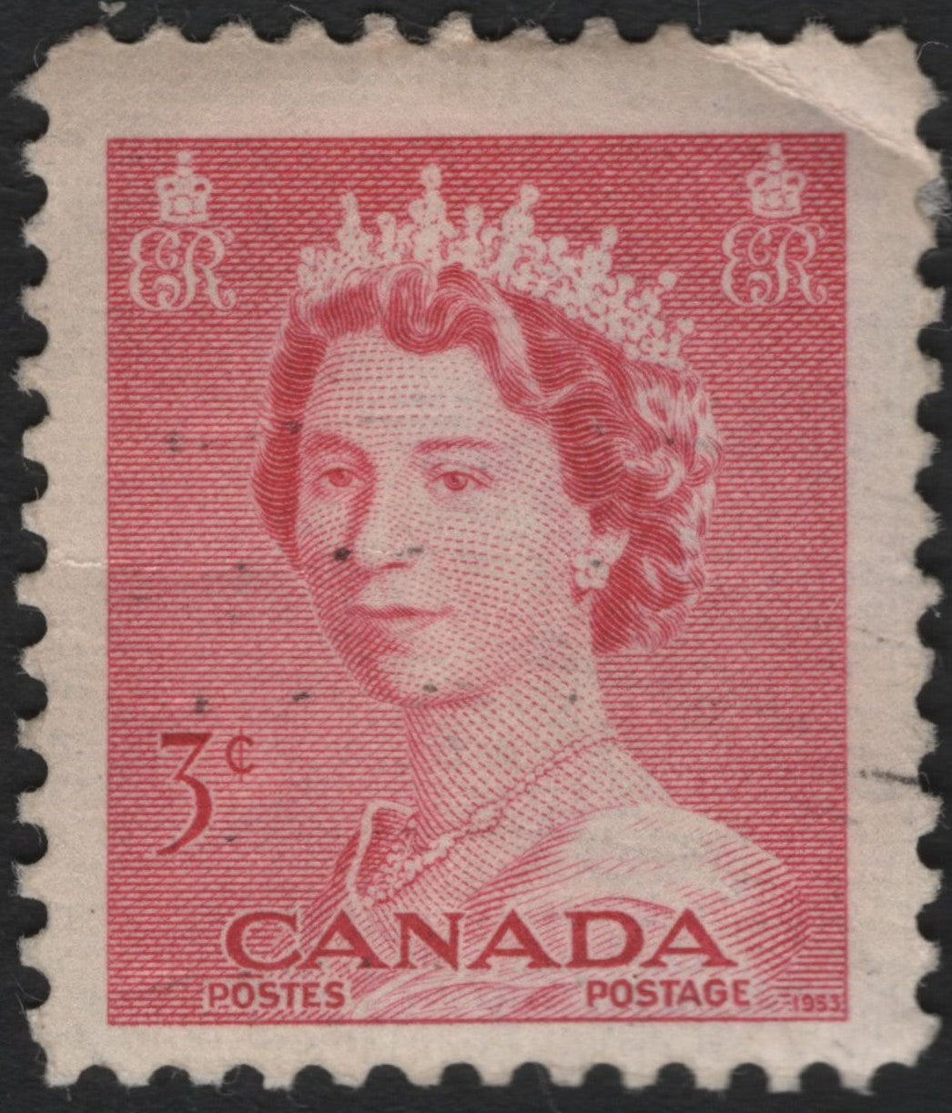 SCG10914 - Canada 1953 – 3¢ Queen Elizabeth II Definitive (Red)