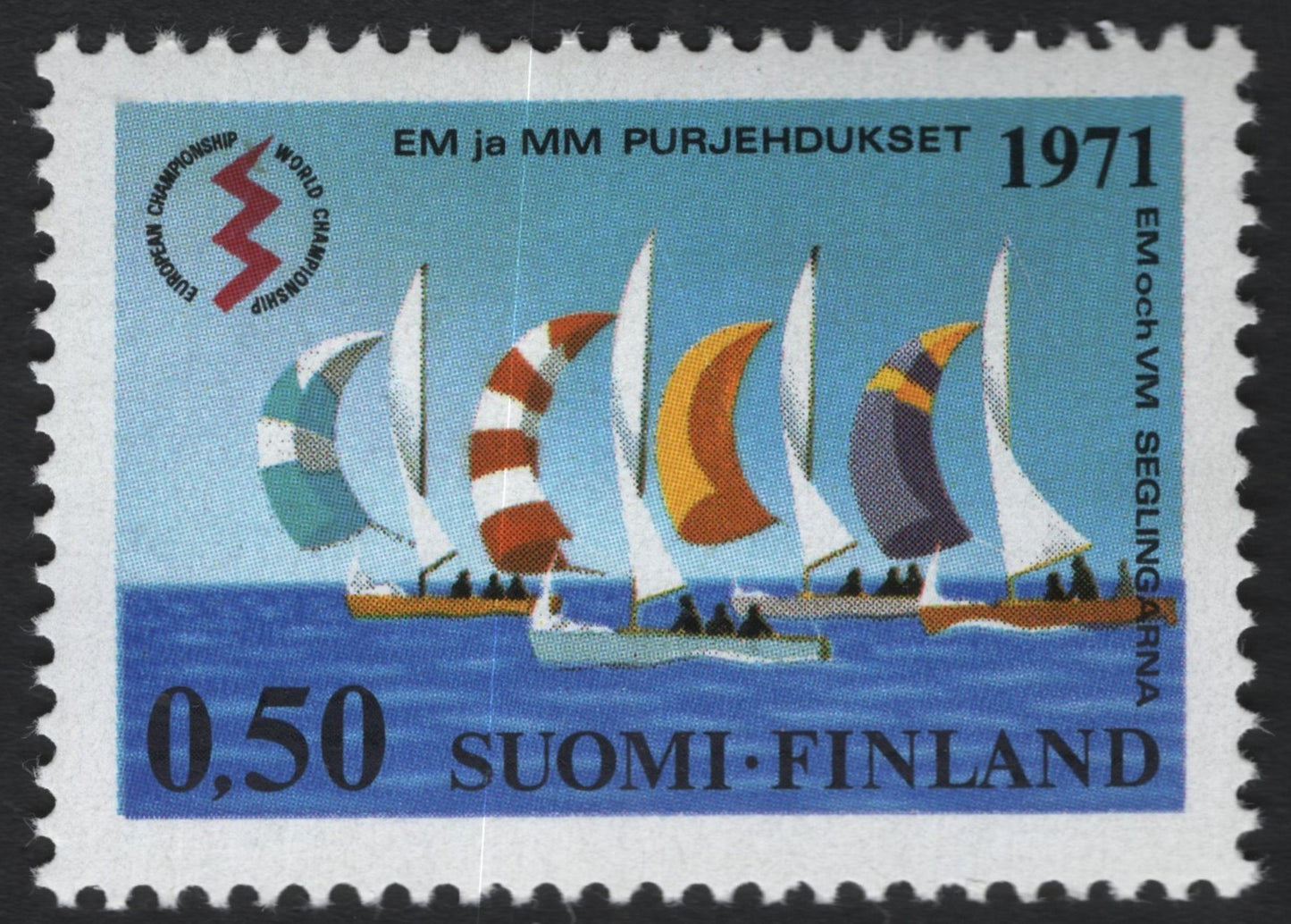 SCG10567 - Finland 1971 European & World Sailing Championships – Regatta Scene (0.50 mk)