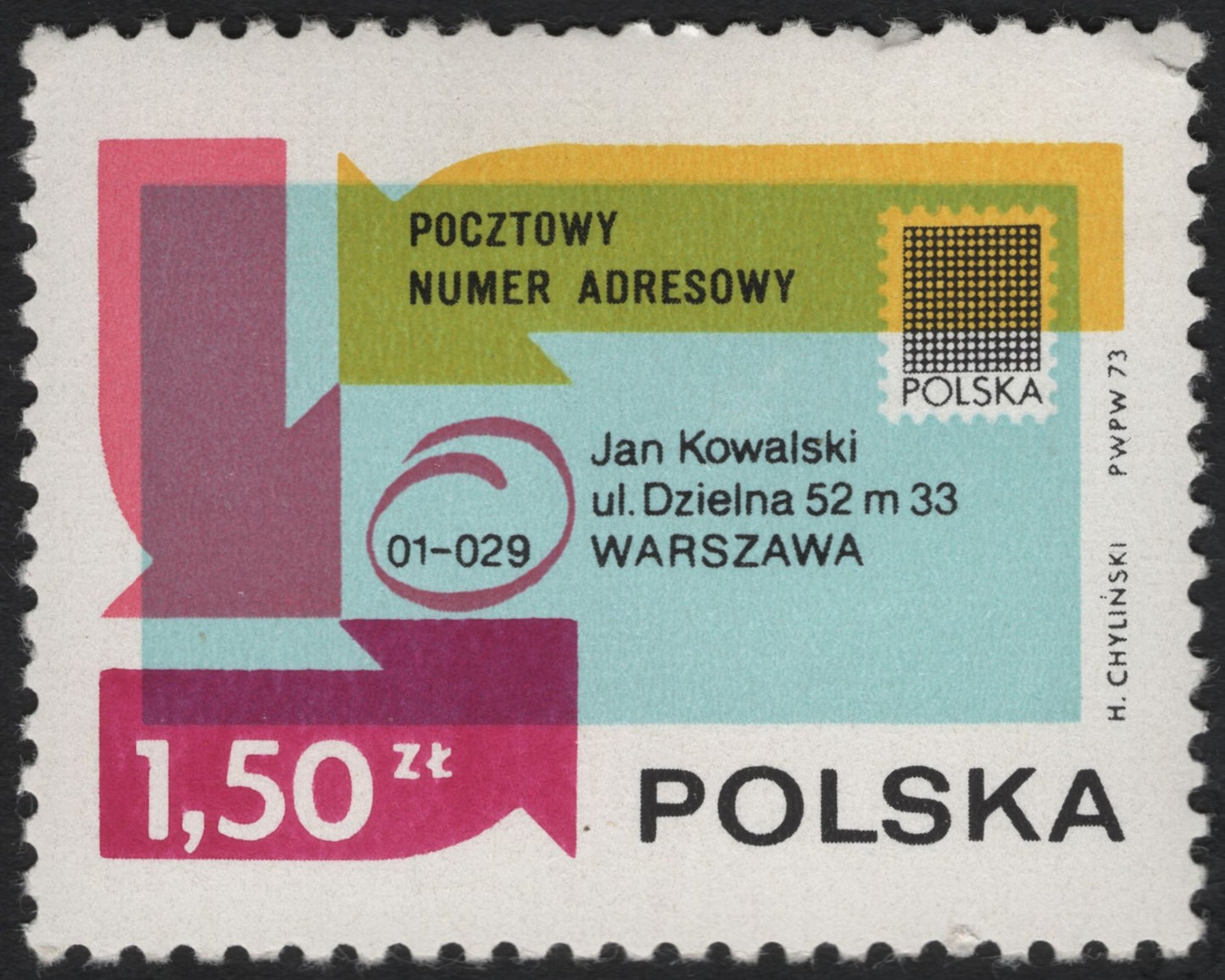 SCG10568 - 🇵🇱 Poland 1973 – Postal Code System Promotion (1.50 zł)