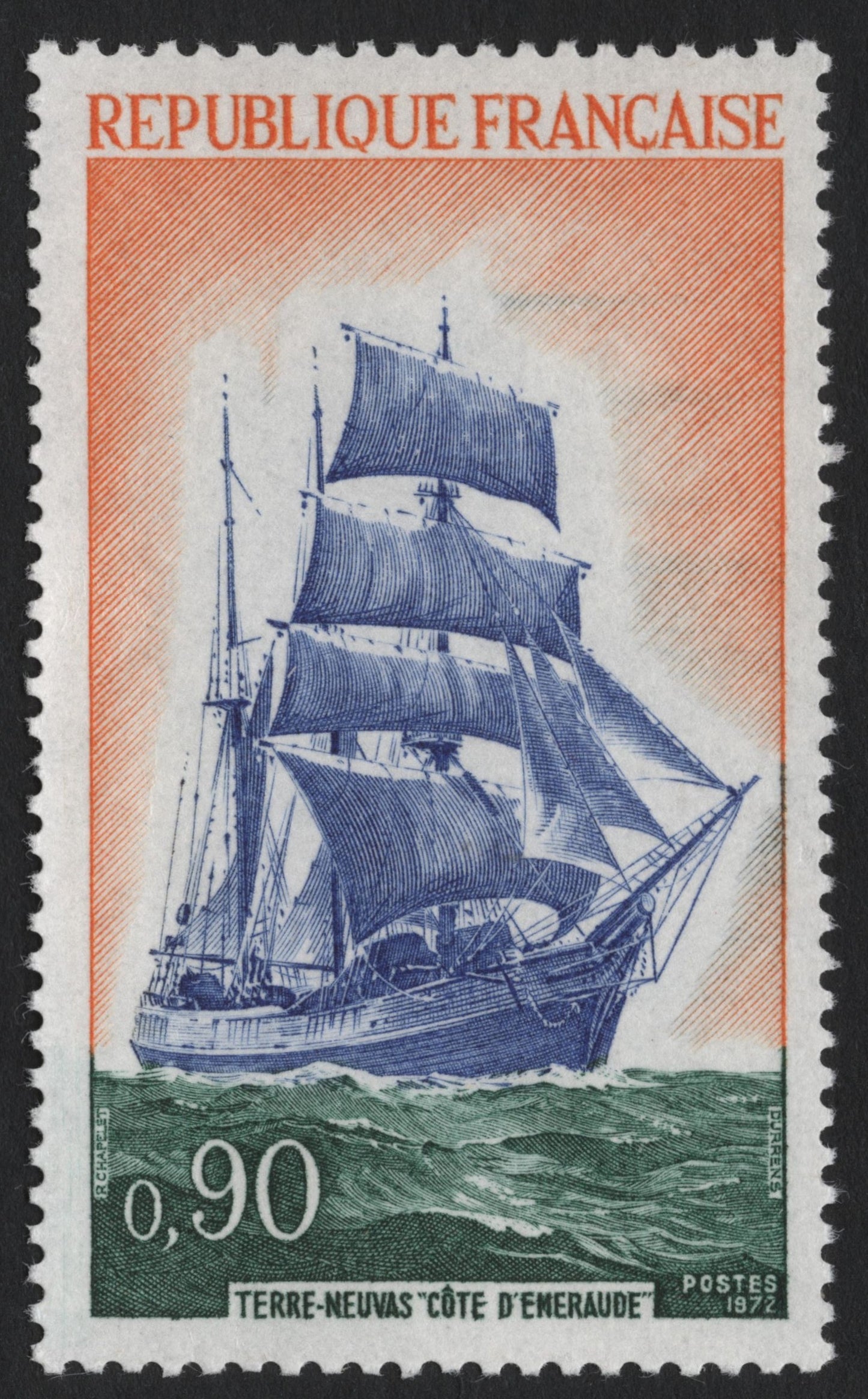 SCG6980 - France 1972 – Terre-Neuvas “Côte d’Émeraude” (0.90 F)