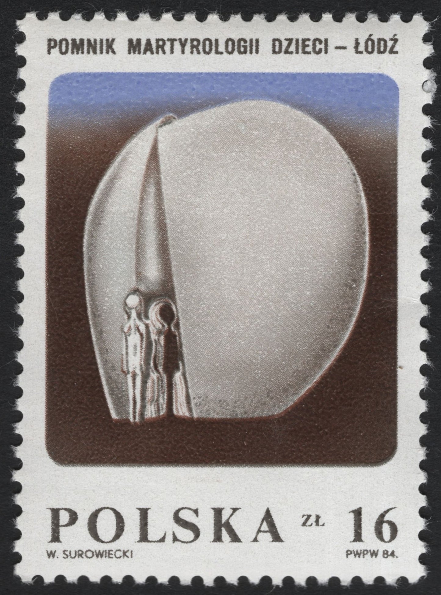 SCG10548 - Poland 1984 – Monument to the Martyrology of Children, Łódź – 16 zł Commemorative