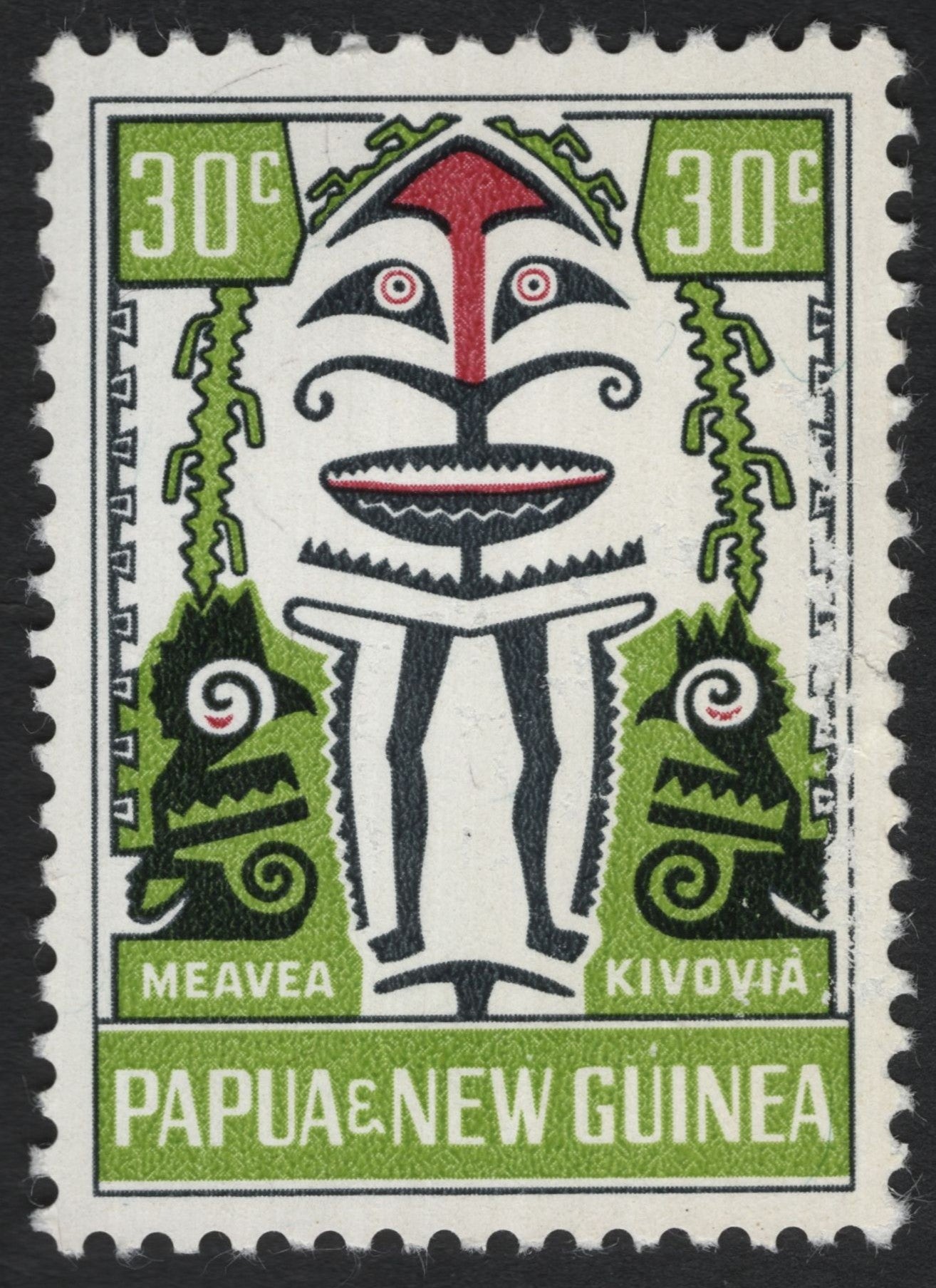 SCG10550 - Papua & New Guinea 1966 – Meavea & Kivovia Traditional Figure, 30c
