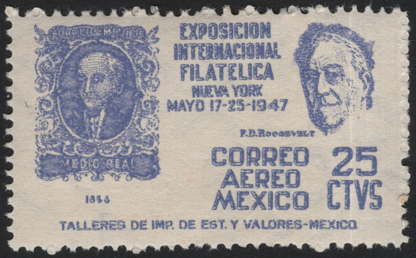 SCG6440 - Mexico 1947 Airmail – International Philatelic Exhibition, New York
