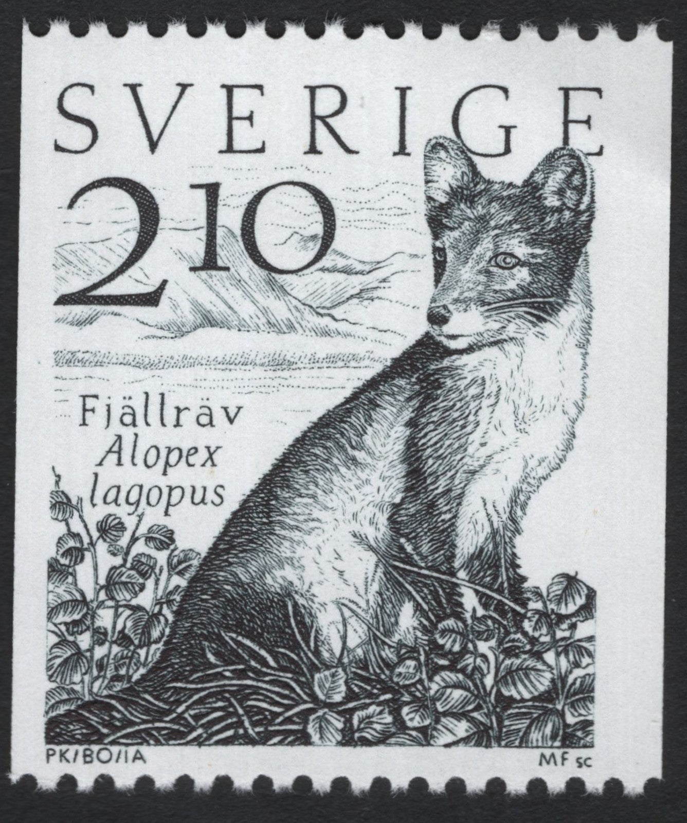 SCG6969 - Sweden 2.10 kr “Arctic Fox (Fjällräv)”