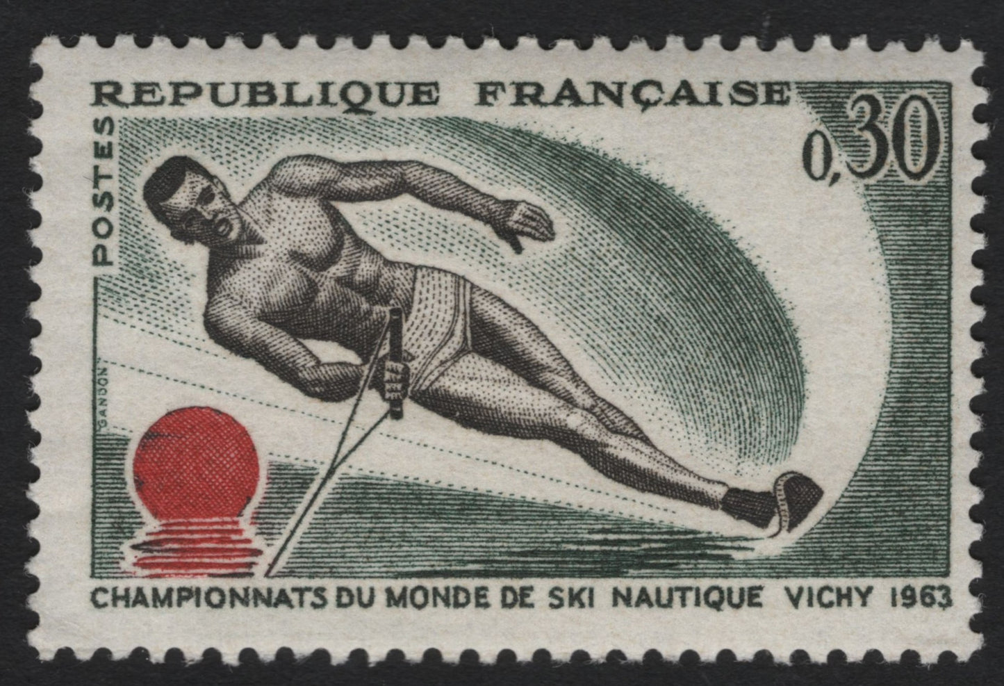 SCG10588 - France 1963 Water Skiing World Championships – 0.30F Commemorative