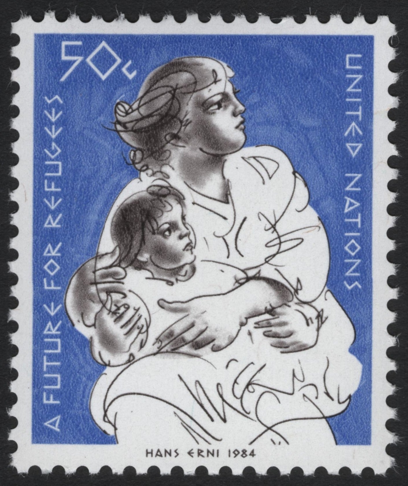SCG6469 - United Nations 1984 – A Future for Refugees by Hans Erni
