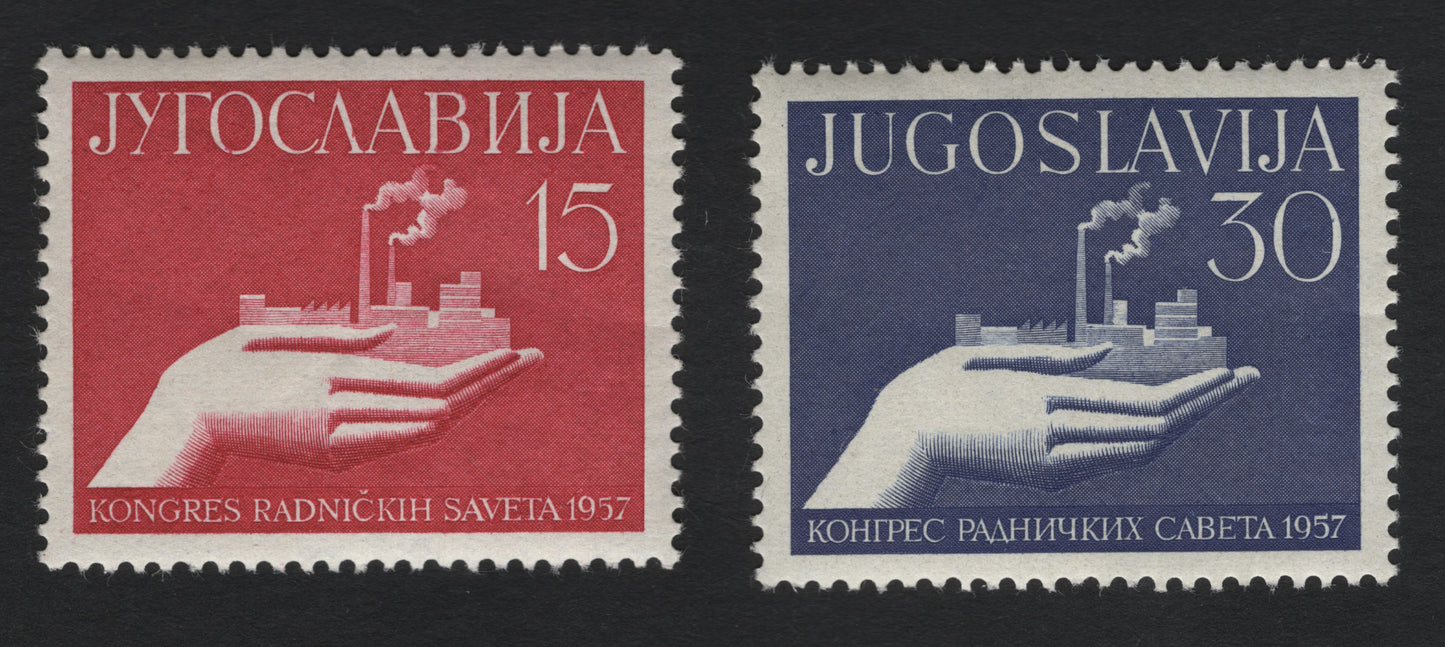 SCG10055 - Yugoslavia 1957 – Congress of Workers’ Councils Set (2v)