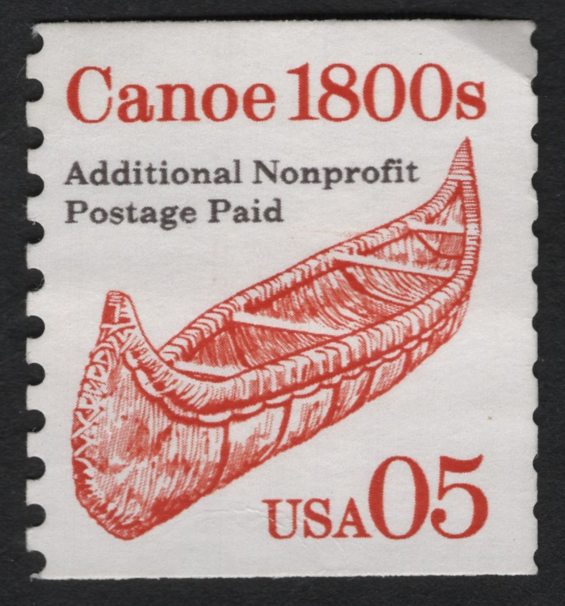 SCG10580 - USA 1800s Canoe – Additional Nonprofit Postage (5¢)