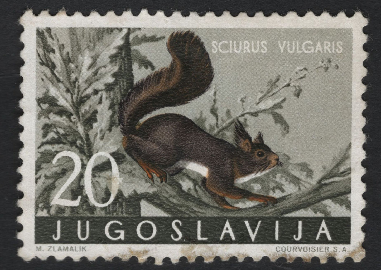 SCG10053 - Yugoslavia – Forest Wildlife Definitives (Hare, Pine Marten & Red Squirrel)