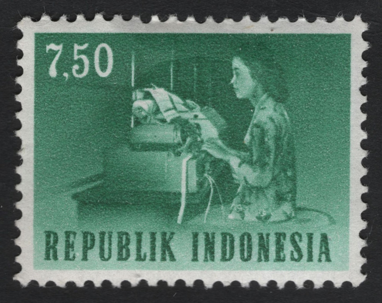 SCG10586 - Indonesia – 7.50 Rupiah “Telecommunications Operator” Definitive Stamp