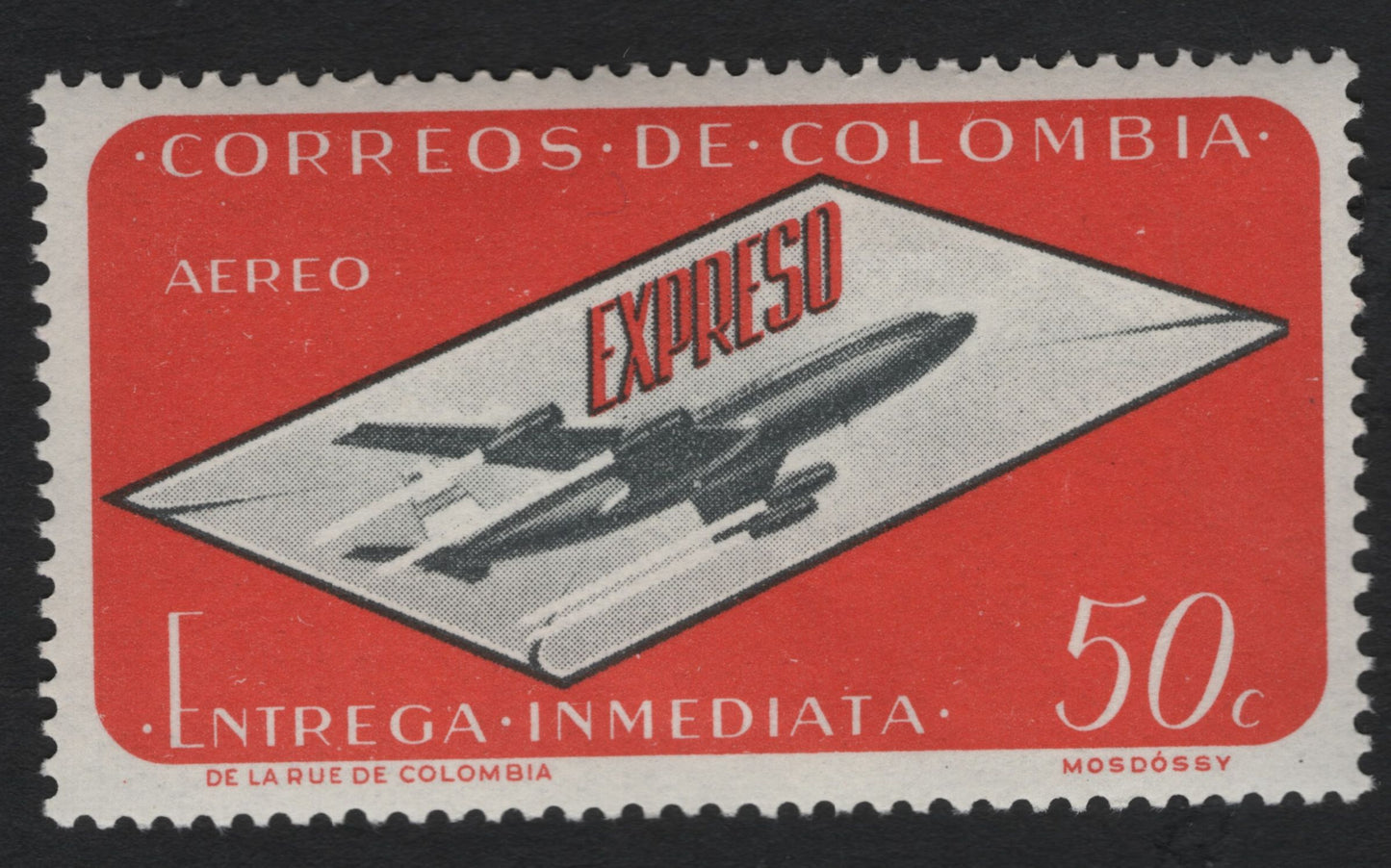 SCG10840 - Colombia 1960s “Expreso Aéreo” Immediate Delivery Airmail – 50c
