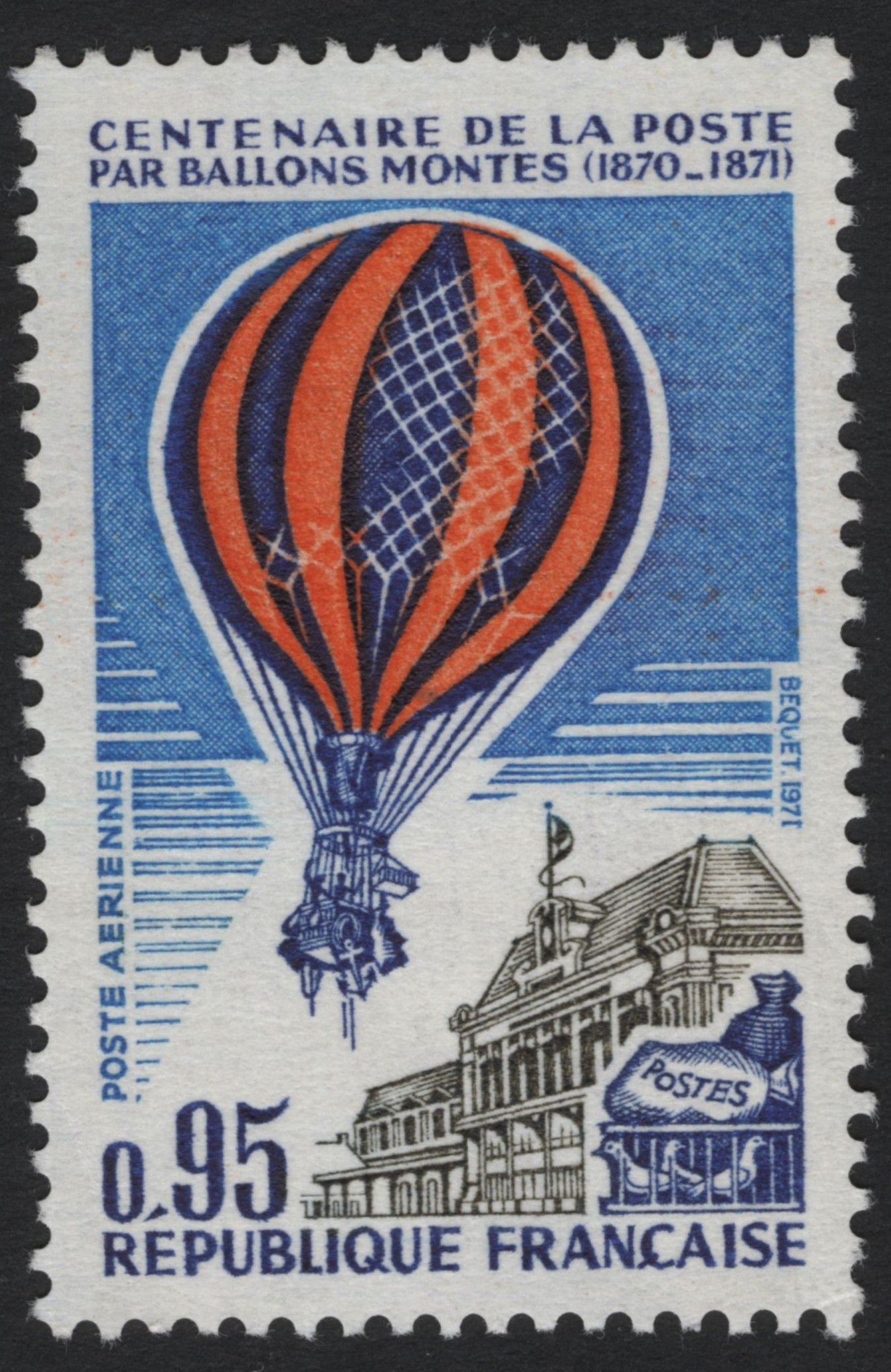 SCG7035 - France 1971 “Centenary of the Aerial Post (1870–1871)”