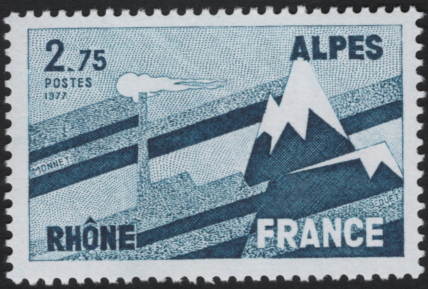 SCG7126 - France 1977 – Rhône-Alpes Stamp (2.75 Francs)