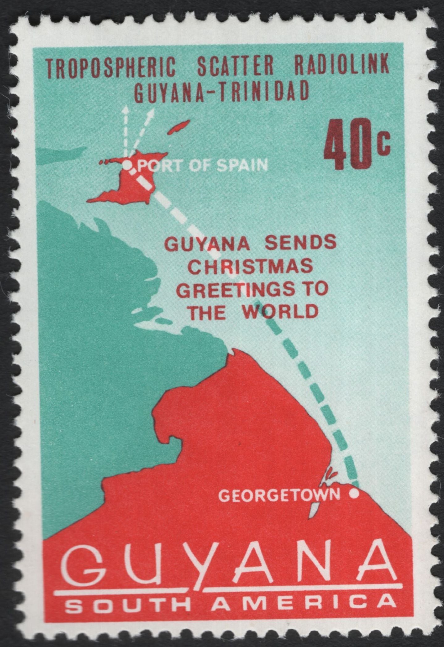 SCG10323 - Guyana 1971 Tropospheric Scatter Radiolink “Christmas Greetings” Set (3v)