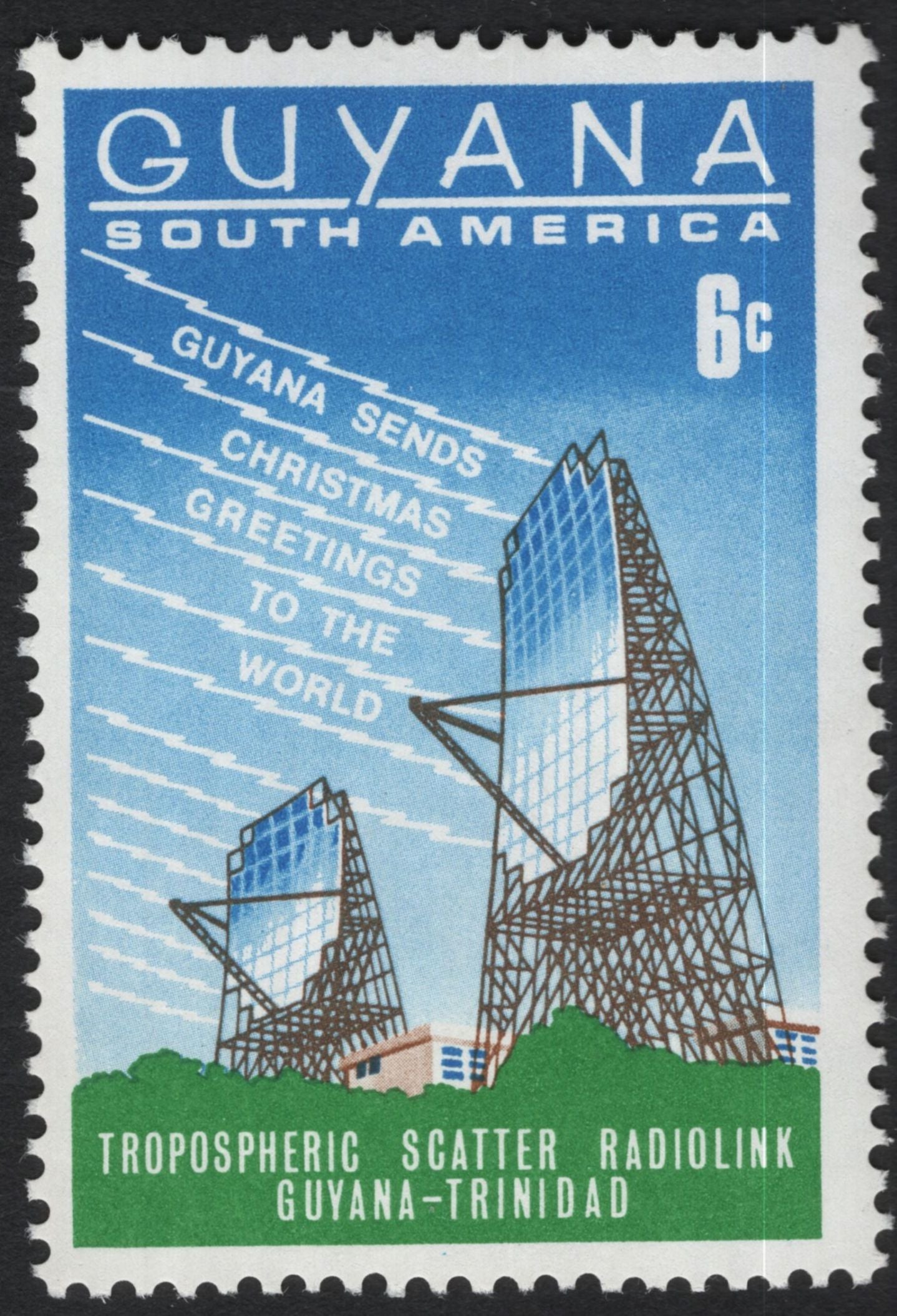 SCG10323 - Guyana 1971 Tropospheric Scatter Radiolink “Christmas Greetings” Set (3v)