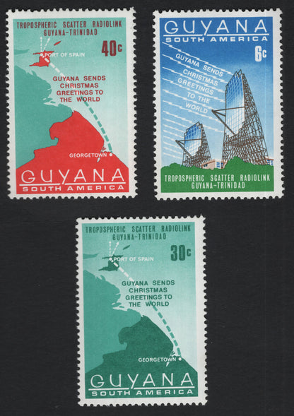SCG10323 - Guyana 1971 Tropospheric Scatter Radiolink “Christmas Greetings” Set (3v)